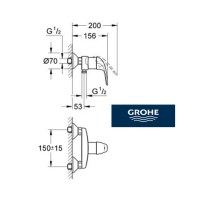 MONOMANDO DUCHA EUROECO GROHE